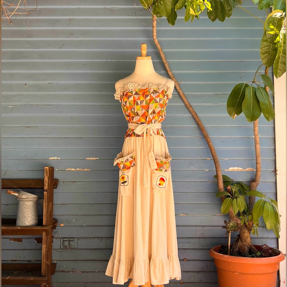 1970’s Muslin Prairie Maxi Dress